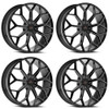 Set 4 20" Cavallo CLV-22 Gloss Black & Milled 20x8.5 Wheels 5x112 5x4.5 35mm Rims