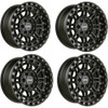 Set 4 17" Dropstars Trail Series 603SB Satin Black 17x9 Wheels 6x135 6x5.5 00mm