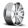 20" DUB 1PC S201 Push 20x8.5 6x120 6x132 35mm Wheel Chrome Plated Rim