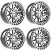 Set 4 17" Dropstars Trail Series 606MS Machined & Silver 17x8.5 6x135 6x5.5 00mm