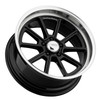 20" American Racing Vintage VN510 Draft 20x10 5x4.75 Black Diamond Cut Wheel 6mm