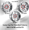 Vision 360 Sliver 361 Spyder 363 Razor Chrome Wheel Center Cap C360-8V 8 Lug
