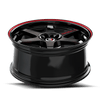 Set 4 18" Spec-1 SPT-33 Gloss Black Red Line 18x8.5 Wheels 5x100 5x4.5 38mm Rims