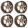 Set 4 17" Spec-1 SPT-31 Matte Bronze Black Lip 17x7.5 Wheel 4x100 4x4.5 42mm Rims