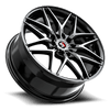 18" Spec-1 SP-60 Gloss Black & Machined 18x8 Wheel 5x112 5x4.5 38mm Rim