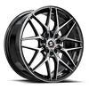 Set 4 18" Spec-1 SP-60 Gloss Black & Machined 18x8 Wheels 5x112 5x4.5 38mm Rims