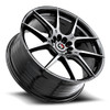 18" Spec-1 SP-71 Gloss Black & Machined 18x8 Wheel 5x110 5x4.5 38mm Rim