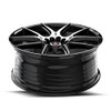 18" Spec-1 SP-71 Gloss Black & Machined 18x8 Wheel 5x110 5x4.5 38mm Rim