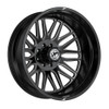 26" XF Dually XF-240 Dually Gloss Black Milled 26x8.25 Rear Wheel 8x210 -232mm