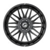 26" XF Dually XF-240 Dually Gloss Black Milled 26x8.25 Rear Wheel 8x210 -192mm