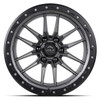 Set 4 20" Lock Offroad Krawler Matte Grey Matte Black Ring 20x9 8x170 20mm Rims Offroad Truck Wheels