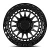 Set 4 17" Lock Offroad Mojave Matte Black Gloss Black Ring 17x9 8x180 12mm Rims