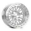 Set 4 17" Lock Offroad Invader Beadlock Machine Clear Coat 17x9 6x5.5 12mm Rims Offroad Truck SUV Wheels