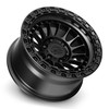 Set 4 17" Lock Offroad Mojave Matte Black w Matte Black Ring 17x9 8x170 1mm Rims Truck Wheels