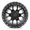 Set 4 20" Lock Offroad Commando Black W Matte Black Ring 20x10 Wheels 6x5.5 18mm