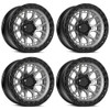 Set 4 20" Lock Offroad Commando Grey W Matte Black Ring 20x9 Wheels 5x5 0mm Rims Offroad Truck Wheels