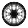 Set 4 20" Lock Offroad Commando Grey W Matte Black Ring 20x9 Wheels 5x5 0mm Rims Offroad Truck Wheels