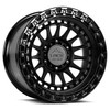 17" Lock Offroad Mojave Matte Black w Gloss Black Ring 17x9 Wheel 8x6.5 1mm Rim