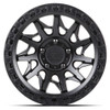 Set 4 17" Lock Offroad Lunatic Black W Matte Black Ring 17x9 8x170 12mm Wheels
