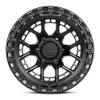 Set 4 20" Lock Offroad Commando Matte Black W Gloss Black Ring 20x10 8x6.5 -18mm Lifted Offroad Truck Wheels