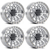 Set 4 17" Lock Offroad Lunatic Machine Clear Coat 17x9 Wheels 8x6.5 1mm Rims