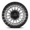 17" Lock Offroad Mojave Matte Grey W Matte Black Ring Wheel 17x9 6x5.5 12mm Rim