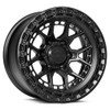 17" Lock Offroad Commando Matte Black Gloss Black Ring Wheel 17x9 6x5.5 12mm Rim