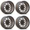 Set 4 20" Lock Offroad Krawler Bronze W Matte Black Ring 20x9 8x180mm 20 Wheels
