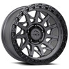 Set 4 17" Lock Offroad Lunatic Matte Grey W Matte Black Ring 17x9 8x180 1mm Rims Truck Wheels