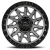 Set 4 17" Lock Offroad Lunatic Matte Grey W Matte Black Ring 17x9 8x180 1mm Rims Truck Wheels