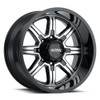 18" Ultra 229U Menace Gloss Black w/ Diamond Accents 18x9 Wheel 8x6.5 Rim 12mm