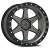 Set 4 17" Lock Offroad Olympus Matte Grey Matte Black Ring 17x9 Wheels 5x5 -12mm