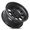 Set 4 17" Lock Offroad 50CAL Matte Black Matte Black Ring 17x9 Wheels 5x5 -12mm