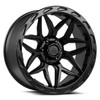 Set 4 22" Lock Offroad Matte Black Matte Black Ring Matrix 22x10 5x5 5x5.5 -18mm