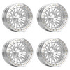 Set 4 17" Lock Offroad Invader Forged Beadlock 17x9 6x5.5 -12mm Raw Machine Forged