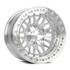 Set 4 17" Lock Offroad Invader Forged Beadlock 17x9 6x5.5 0mm Raw Machine Forged