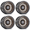 Set 4 17" Lock Offroad Mojave Bronze Matte Black Ring Wheels 17x9 8x6.5 12mm Rim
