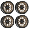 Set 4 20" Lock Offroad Commando Matte Bronze Black Ring 20x9 Wheels 5x5 0mm Rims