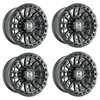 Set 4 20" Hostile H130 Crandon Asphalt 20x9 Wheels 8x6.5 1mm Truck Rims