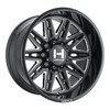 20" Hostile H126 Maniac Blade Cut 20x9 Wheel 8x180 12mm For Chevy GMC Truck Rim