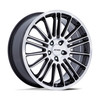 Set 4 18" Petrol PE001 P1D 18x8 5x110 40mm Gloss Black With Machined Face Wheels Sedan Coupe Car Rims