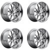 Set 4 18" US Mag U110 Rambler 18x7 5x4.75 1mm Wheels Chrome Plated Classic Rims