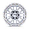 17" KMC KM549 GRS Gloss Silver W/ Machined Face 17x9 Wheel 5x5  0mm Rim