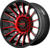 Set 4 Moto Metal MO807 20x10 8x6.5 Black Machined Red Tint Wheels 20" -18mm