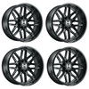 Set 4 22" Hostile H120 Vulcan Asphalt 22x10 8x170 -25mm Wheels Lifted Truck Rims