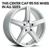 Vision 469 Boost  Silver Push Thru Center Cap Hub Cap C469S