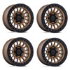 Set 4 17" KMC KM552 IMS Matte Bronze Gloss Black Lip 17x8.5 6x135 -10mm Wheels