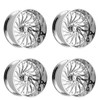 Set 4 24" Fittipaldi Offroad FTF510P Polished 24x14 Wheels 8x170 -76mm Rims