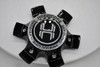 Black 6 Lug Hardcore Center Caps