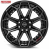 20" 4PLAY 4P80R 20x9 5x5 5x5.5 0mm Gloss Black Brushed Face & Tinted Clear Wheel